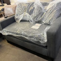 2 Seater 51" Loveseat Sofa ,Small Sofa Couch Settee Home Office ,Dark Grey