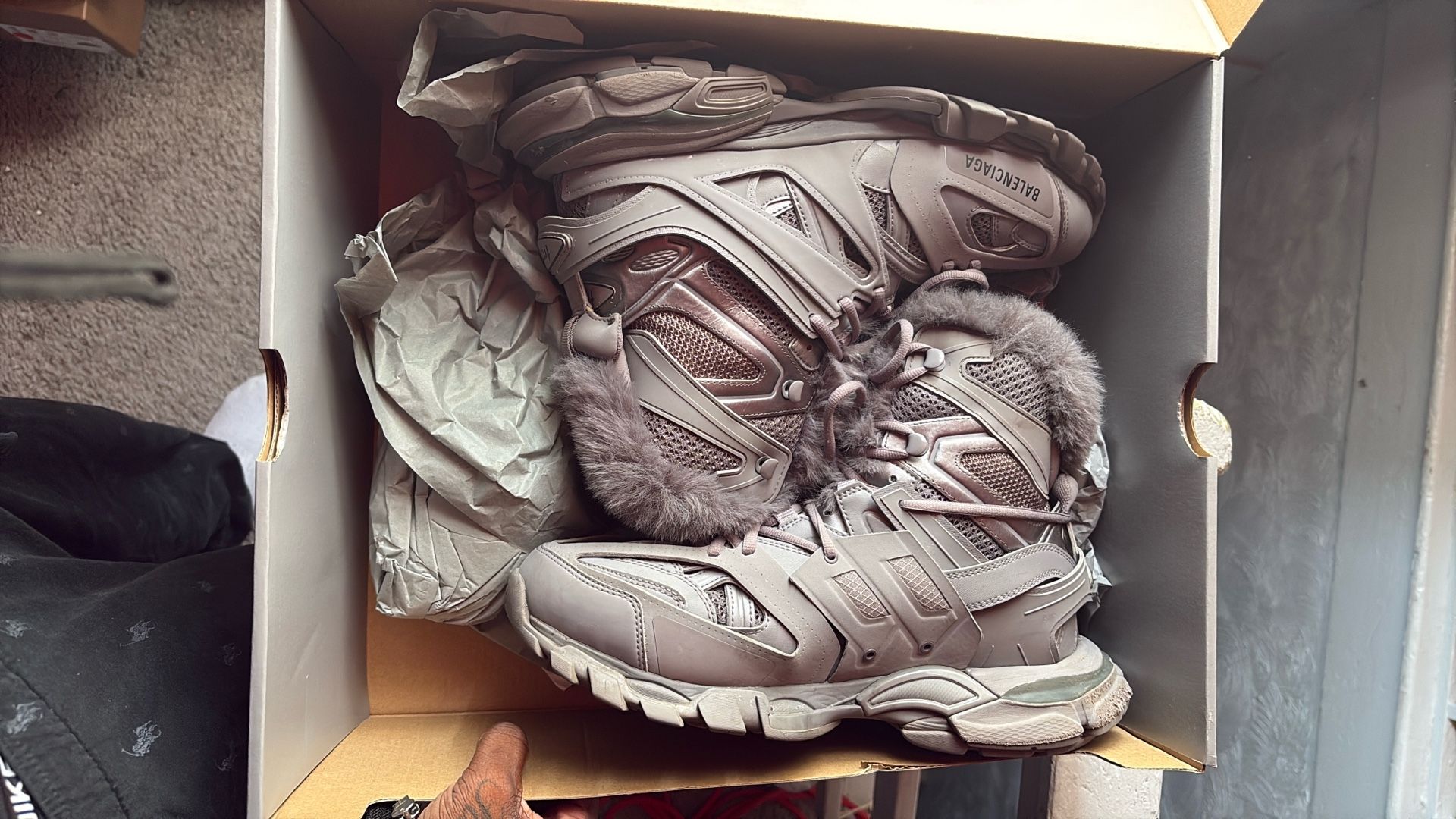 Balenciaga Fur Boots