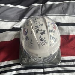 Islanders team signed mini helmet 