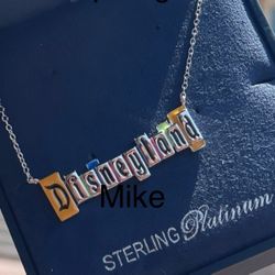 Crislu Disneyland Marquee Necklace