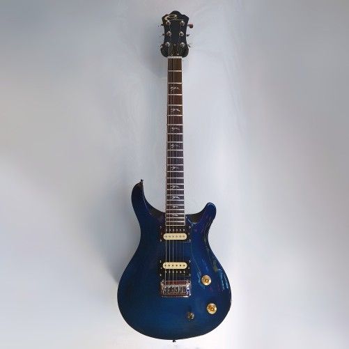 Eleca Superstrat-Style Solid Body Electric Guitar – Blue Gloss Finish