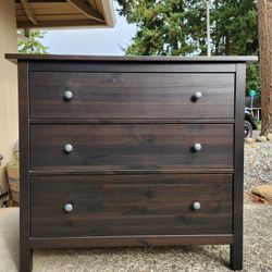 BLACK/BROWN IKEA HEMNES 3 Drawer DRESSER-Excellent Condition!