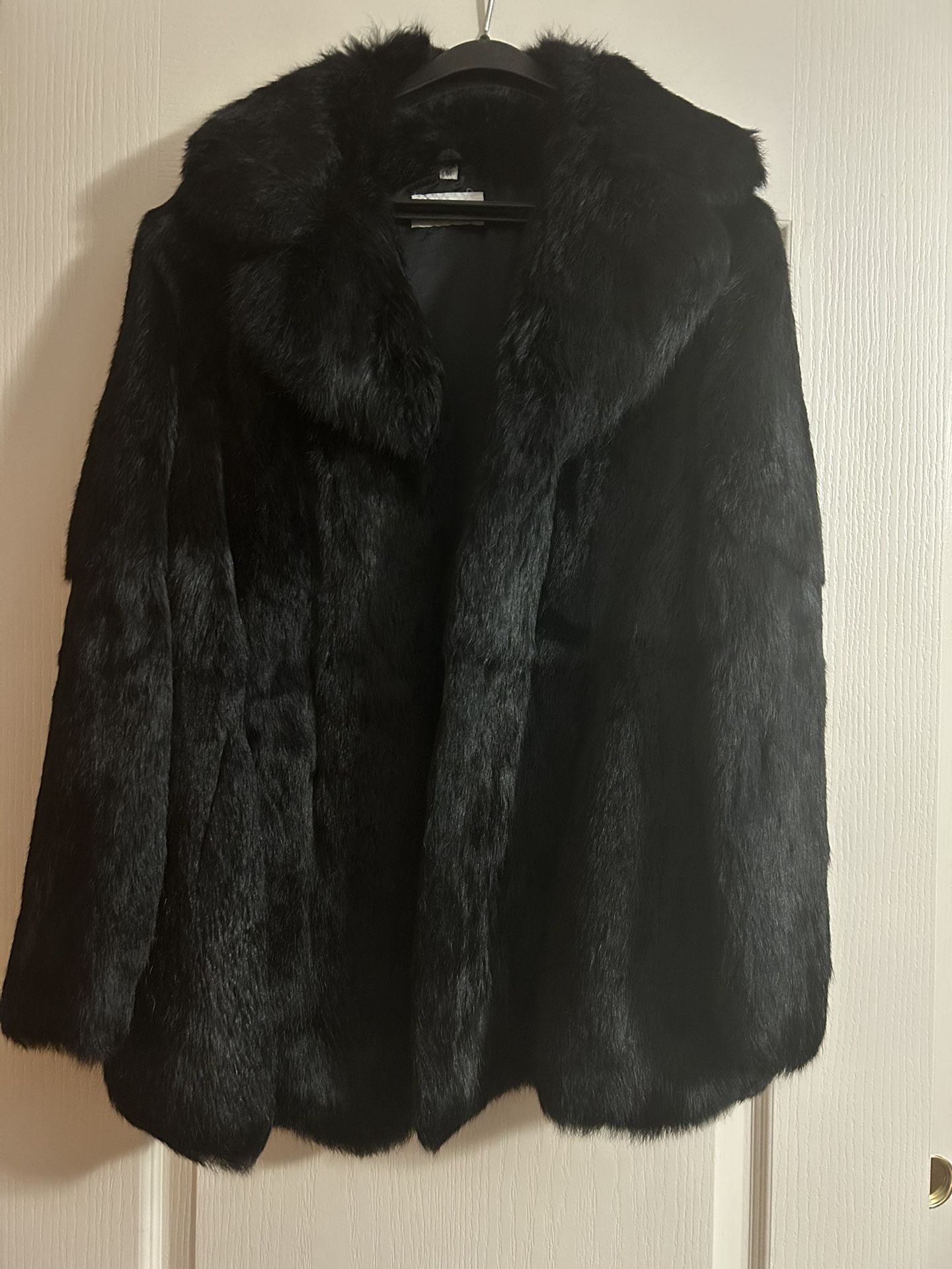 Switzers  Black Fur Coat- Fur Original French- Size Medium 