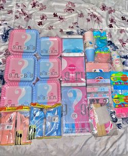 Gender Reveal Party Supplies Bundle (Total:24) 👉$20 All👈