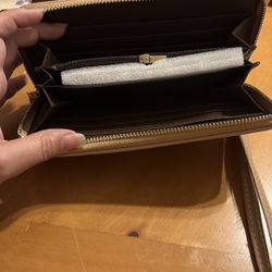 Beige Wallet Wristlet 
