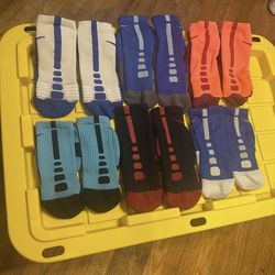 LOT OF 6 Nike Elite HyperElite Socks Size Medium Large