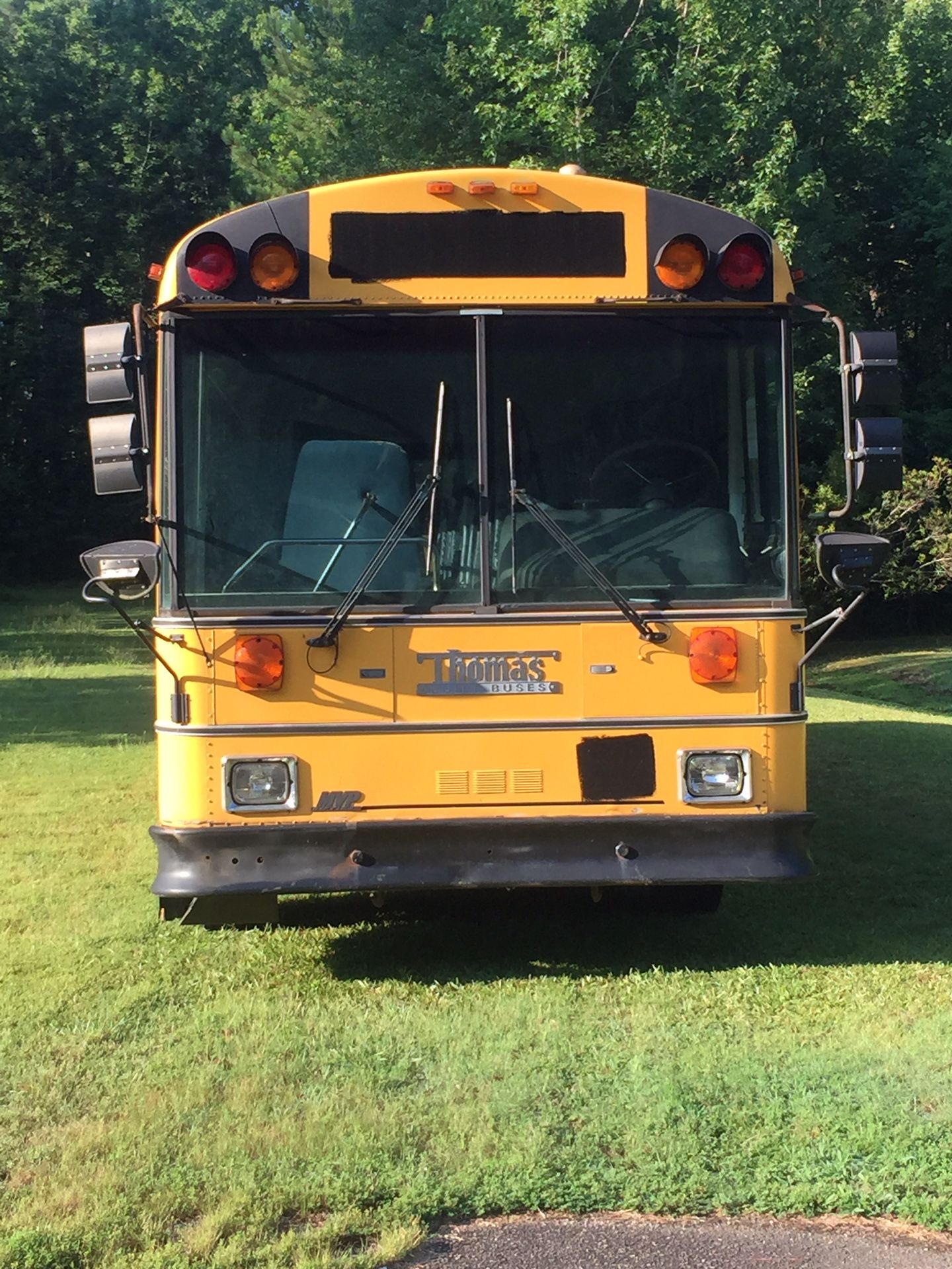 1998 Thomas Built Bus, rear engine, called the pusher.