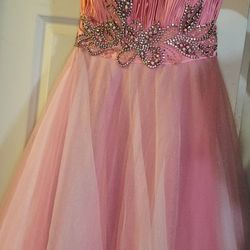 Belezza By Savoy Size 6 Formal Prom Quincinera Dress Gown Strapless Corset Back