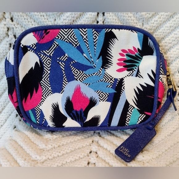 Estee Lauder Santorini Floral Makeup Bag By Kitty McCall