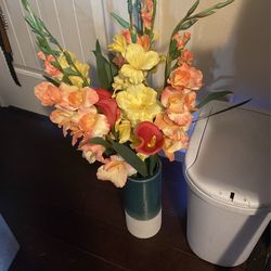 Gladiolus, 2 Cala Lillys  And Vase