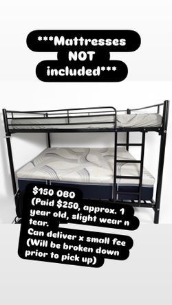 Black Metal Queen Bunk Bed