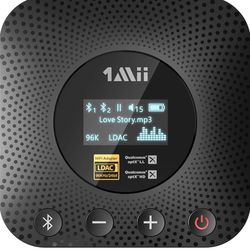 1Mii B06HD+ Hi-Res Bluetooth 5.1 Music Receiver for Home Stereo w/LDAC, Hi-Fi Bluetooth Adapter w/Audiophile DAC aptX HD Volume Control OLED Display, 