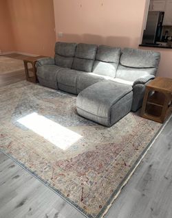 Gray Premium La-Z-Boy sectional couch
