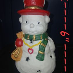 Christmas Decoration Snowman Candle Holder 