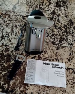 Hamilton Beach Stainless Steel Can Opener With Removable Cutter Assembly