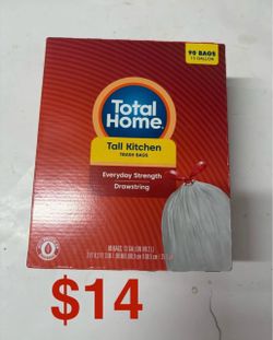 Total Home 13-Gallon Tall Kitchen Trash Bags 90ct