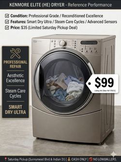 Kenmore Elite HE Premium Dryer - ONLY $99