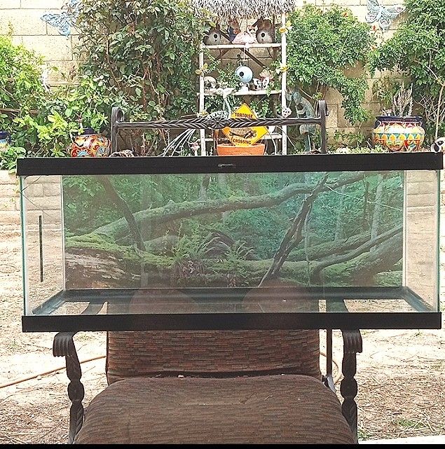 REPTILE Terrarium 20 Gallon Long w Slide Screen Lid - Cracked SOLD AS IS