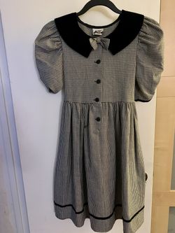 Blk/Wht Girls Special Occasion Dress, 14