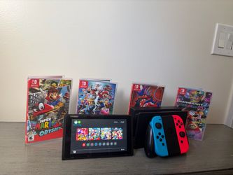 Nintendo Switch + 4 Games Bundle