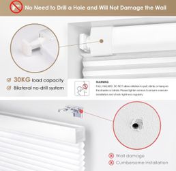 LazBlinds no tools no drill cordless cellular shades