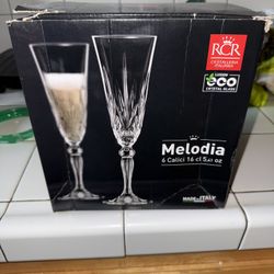 Melodia crystal Champagne Flutes For Sale 