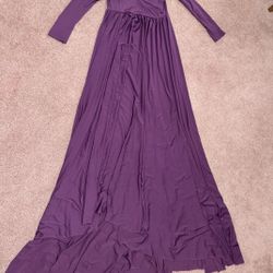 New Medium Purple Long Train Maternity Gown  Photo Dress 