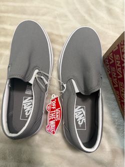 Grey slip on vans