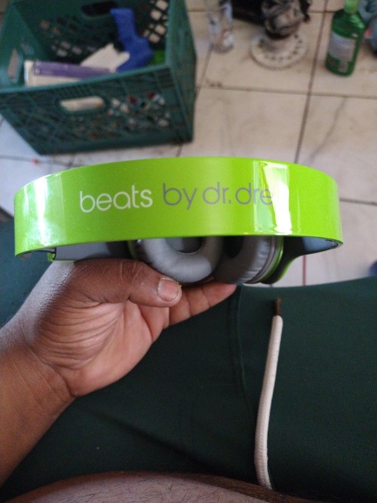 Solo Hd Lime Green Beats Headphones
