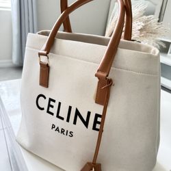 Celine Horizontal Large Cabas Tote Canvas 