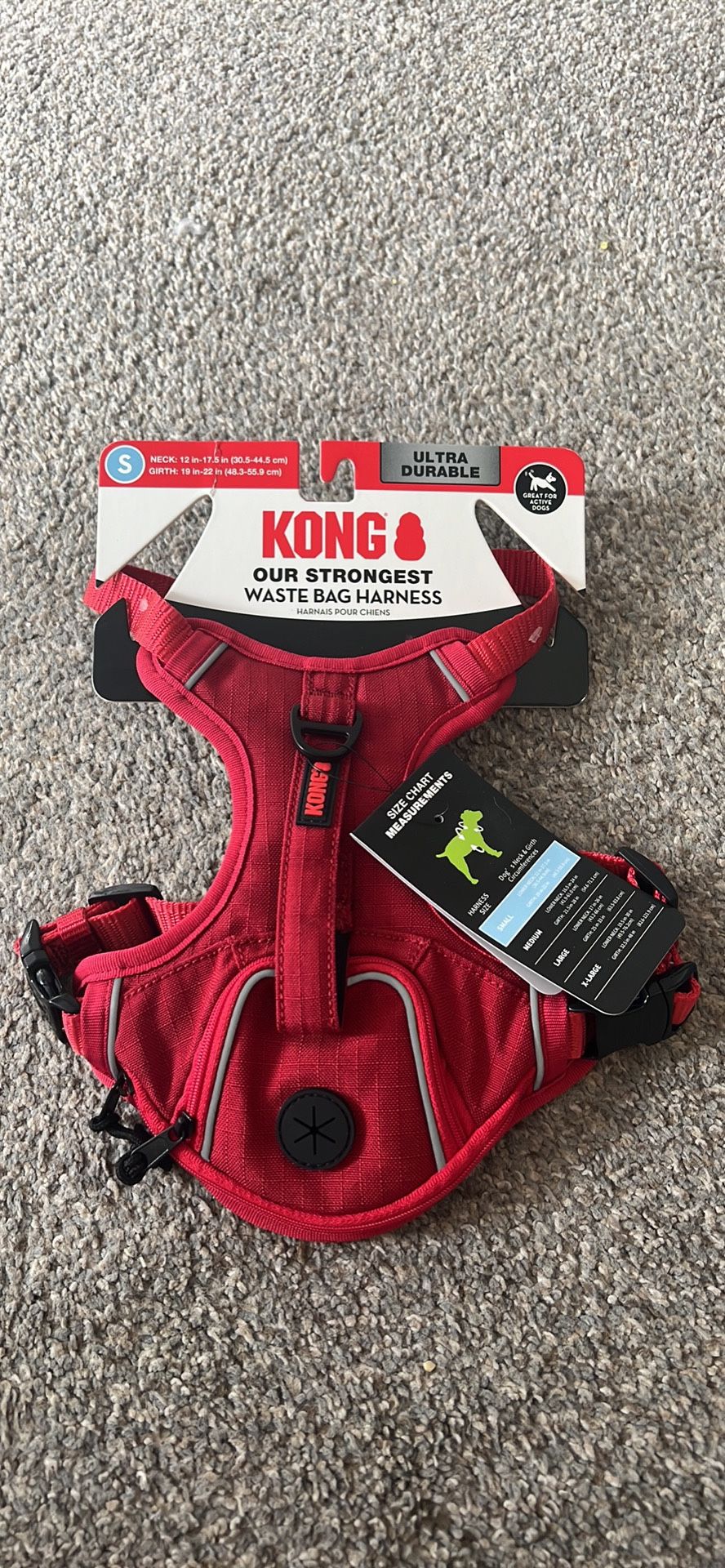 Dog harness redSmall/large
