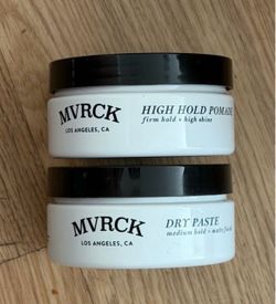 Attention Barbers 💈 Owner have  50 MVRCK High Hold Pomade — Firm Hold + High Shine & MVRCK Dry Paste — Medium Hold + Matte Finish