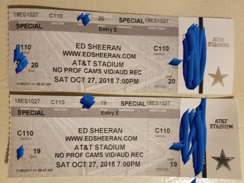 Ed Sheeran tickets