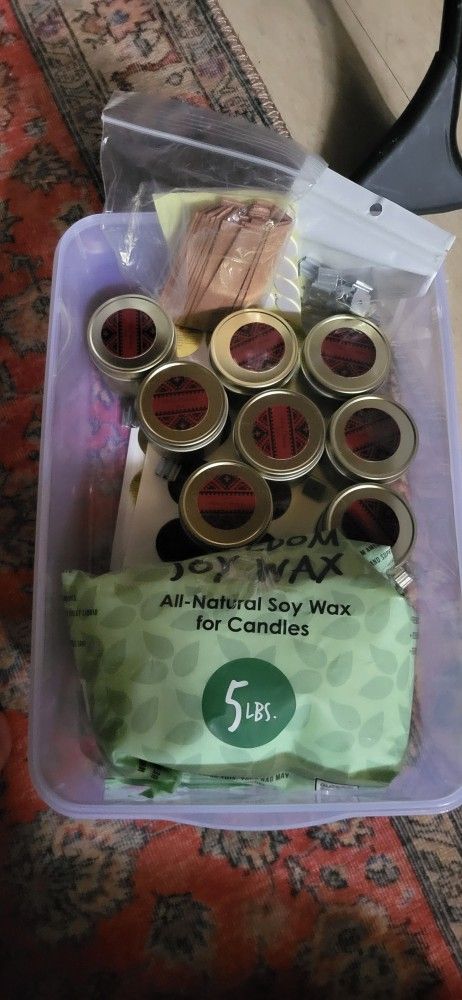 Wood Wick Candle Making Kit About Half Left $10
