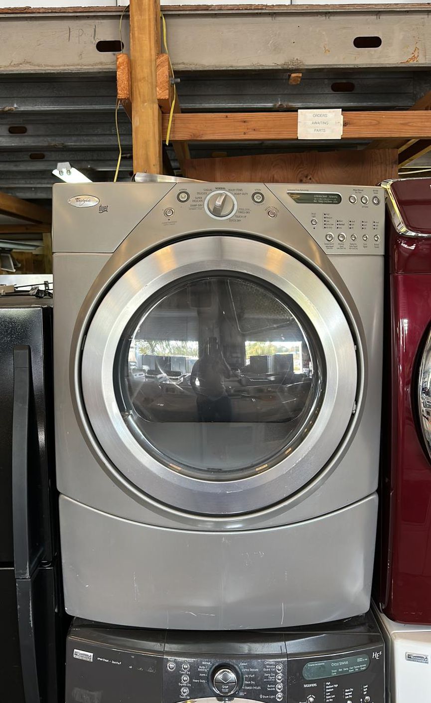 Whirlpool Front Load Electric Dryer Stainless Steel Heavy Duty
