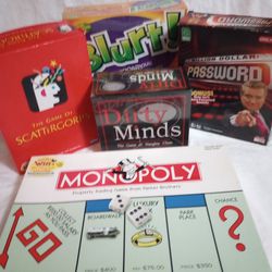 5 Board Games(2 Unopened) Monopoly+ More