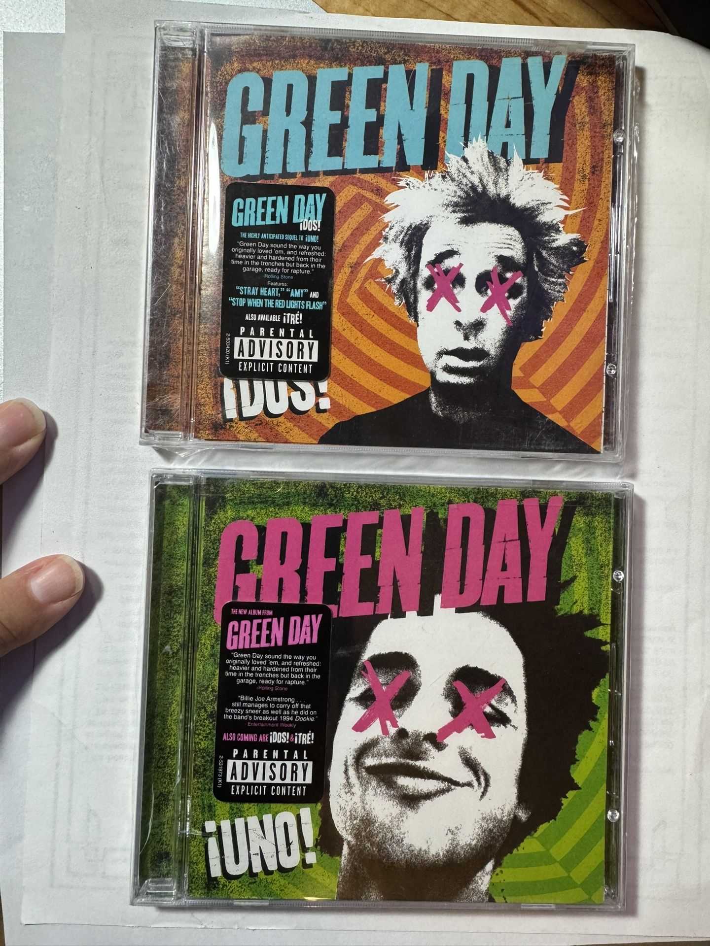 2 NEW SEALED GREEN DAY CD UNO! & DOS! Rare together PA Version