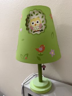 Kids Owl Green Table Lamp