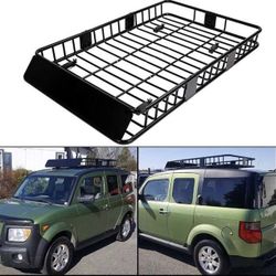 44" to 64” Universal Roof Rack Car Top Luggage Holder Carrier Basket SUV