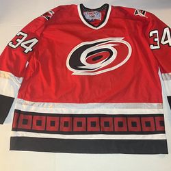 CCM NHL Carolina Hurricanes Hockey Jersey Size XL #34