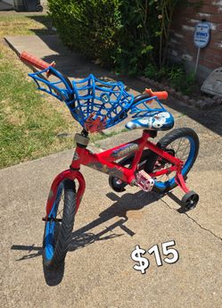 Spiderman bike, big wheel, kid basketball goal.       Arlington 76014