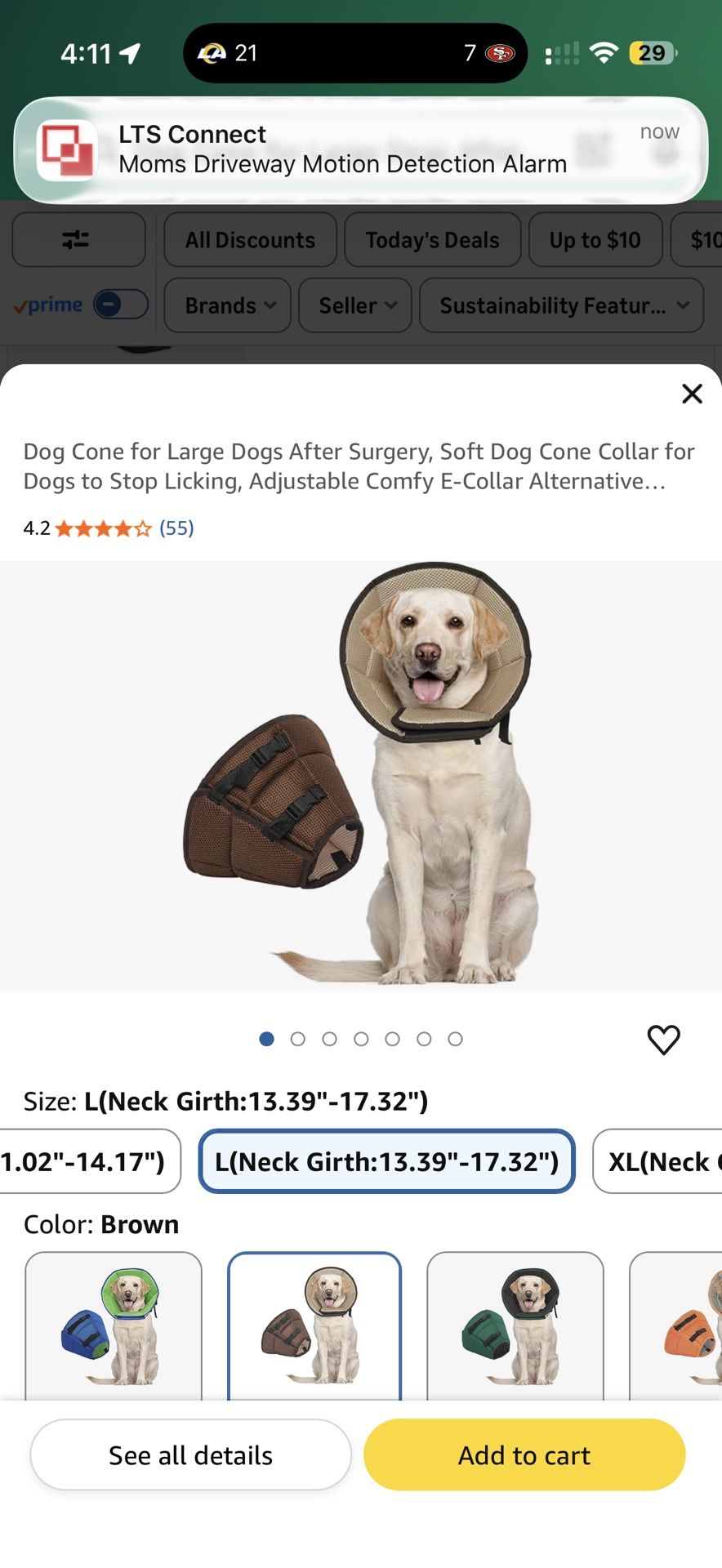 Dog Cone for Large Dogs After Surgery, Soft Dog Cone Collar for Dogs to Stop Licking
