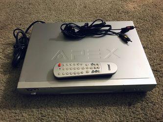 Apex digital DVD player silver in very good Working condition Complete adult owned Comes from pet free smoke free environment