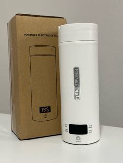Mini Electric Kettle – Fast Heating Travel Bottle (Digital Display)