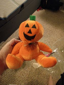 Halloween jack-o'-lanterns stuffed pumpkin in perfect condition