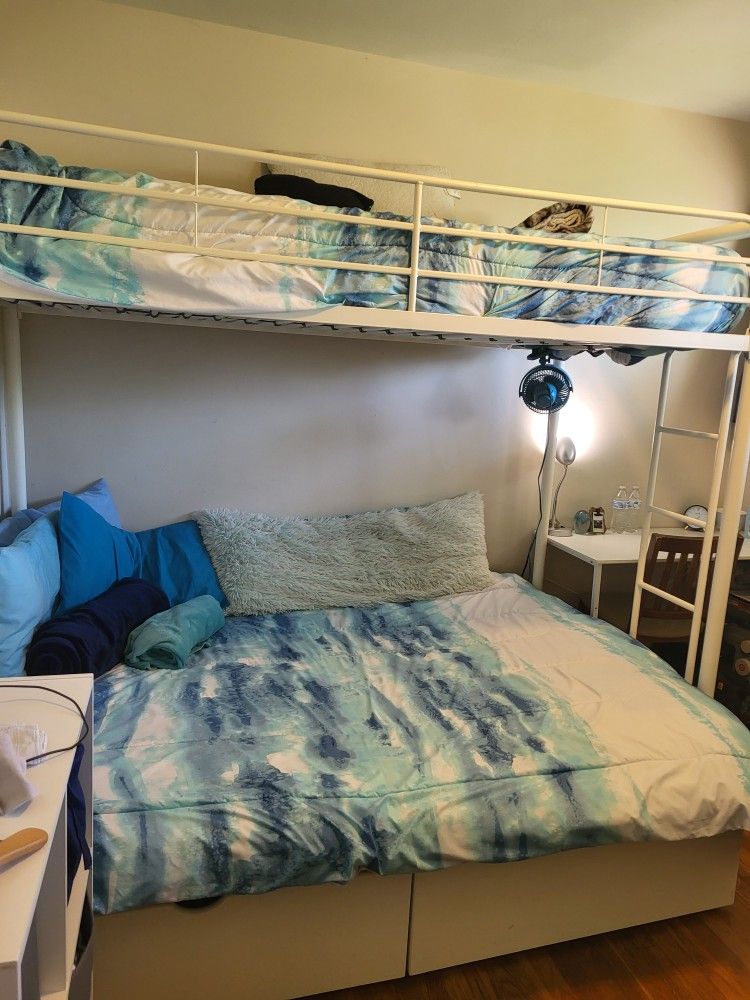 Twin Over Futon Bunk Bed With Exras