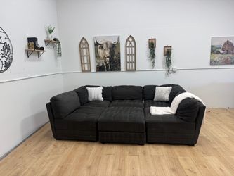 Gray Sectional Couch and Ottoman Free Delivery