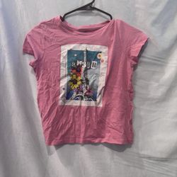 Pink Paris Graphic Tee (L)