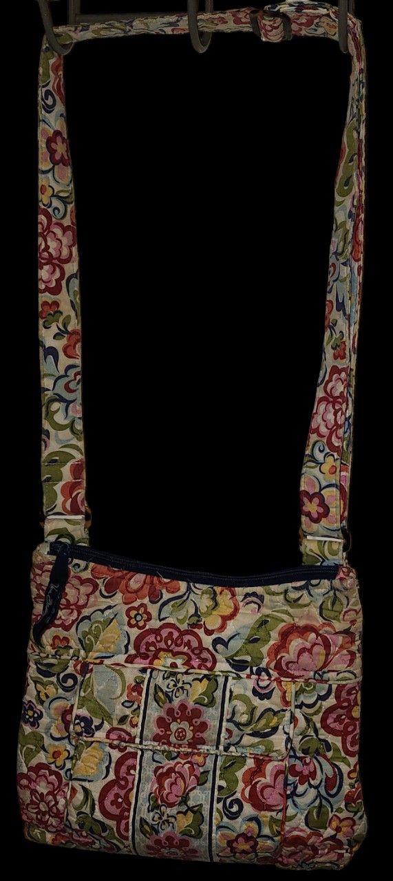 Vera Bradley Hope Garden Crossbody Messenger Bag With Adjustable Strap