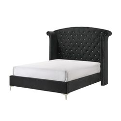 New in box black queen bed frame only special
